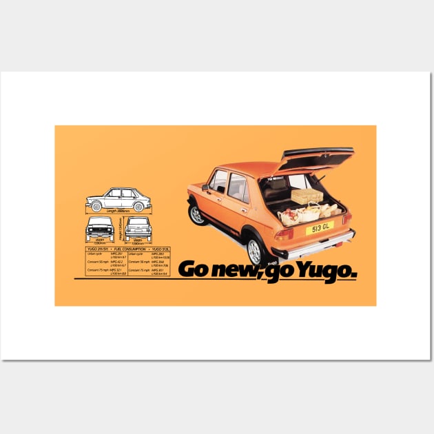 ZASTAVA YUGO - advert Wall Art by Throwback Motors